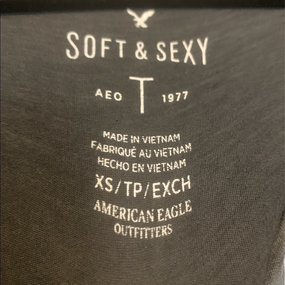 AEO Soft & Sexy Cage Front T-Shirt , Gray XS - Picture 5 of 10
